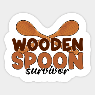 Wooden Spoon Survivor Sticker